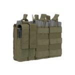 TRIPLE 5.56 MAG PISTOL POUCH PANEL 5 PLUS 2 OLIVE KingArms.ee Storage pockets