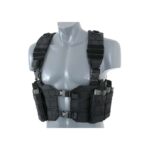 SPLIT FRONT CHEST HARNESS BLACK 8FIELDS KingArms.ee Pouches, bags & straps