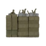 TRIPLE 5.56 MAG PISTOL POUCH PANEL 5 PLUS 2 OLIVE KingArms.ee Storage pockets