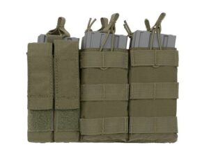 TRIPLE 5.56 MAG/PISTOL POUCH PANEL (5 PLUS 2) – OLIVE KingArms.ee Storage pockets
