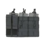 TRIPLE 5.56 MAG PISTOL POUCH PANEL 5 PLUS 2 BLACK KingArms.ee Storage pockets