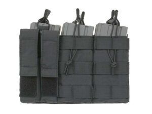 TRIPLE 5.56 MAG/PISTOL POUCH PANEL (5 PLUS 2) – BLACK KingArms.ee Pouches, bags & straps