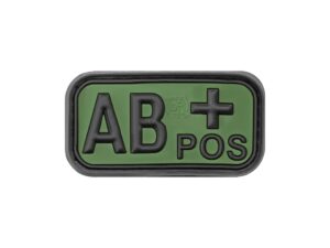 Bloodtype Rubber Patch AB Pos KingArms.ee Patches