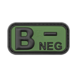 Asinsgrupa gumijas plāksteris B Neg