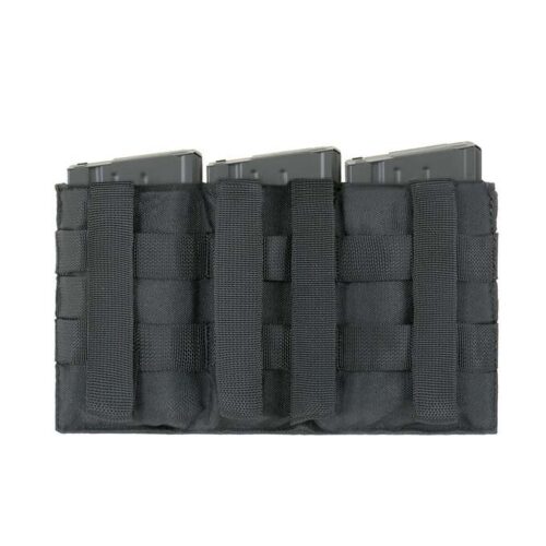ELASTIC TRIPLE SR25/M14/SCAR-H/HK417 MAGAZINE POUCH – BLACK KingArms.ee Storage pockets