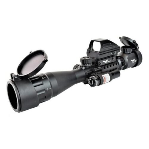 JS-TACTICAL COMBO 3X-9X ZOMM 40MM LENS SCOPE WITH RED DOT LASER KingArms.ee Sights