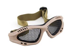 WOSPORT TACTICAL GOGGLES WITH STEEL MESH TAN KingArms.ee Airsoft glasses