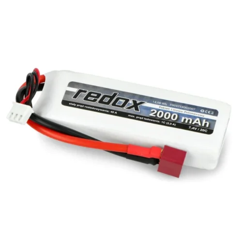 Redox LiPo 2000 mAh 7.4V Battery – 20C KingArms.ee Accumulators