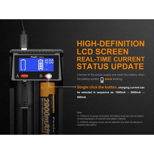 ARE-D2 LCD-akkulaturi akkupankkitoiminnolla (Fenix) KingArms.ee Lataajat