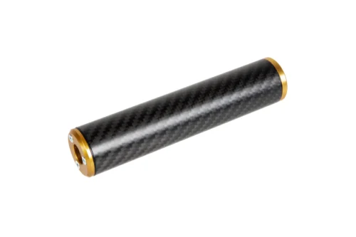 Carbon fibre silencer 30x150mm Gold KingArms.ee Silencers