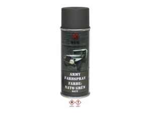 Army Spray Paint, BLACK, matt, 400 ml KingArms.ee Colors and Masking
