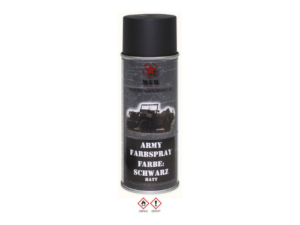 Army Spray Paint, BLACK, matt, 400 ml KingArms.ee Colors and Masking