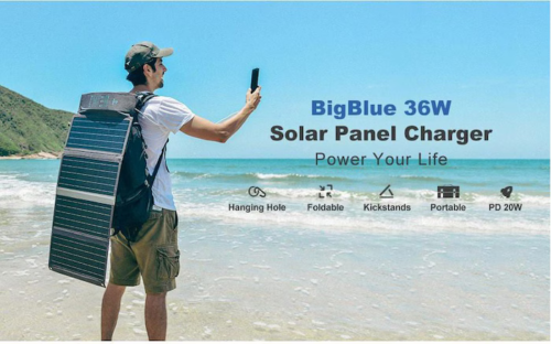 BigBlue B450 36W kannettava aurinkopaneeli KingArms.ee Power bank
