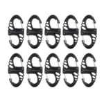 Mil-Tec s-Hook karabiinikomplekt Must 10 tk