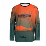 Remington Fishing Style Orange ilgomis rankovėmis marškinėliai